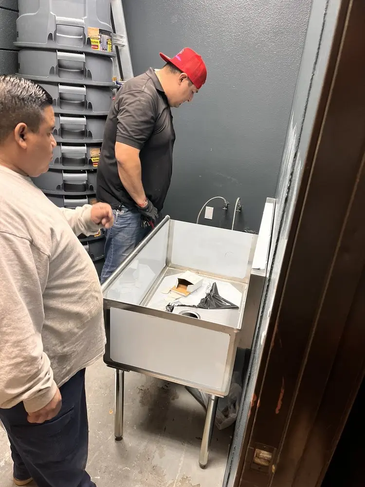 Commercial plumbing and sink installation in High Point of Delray